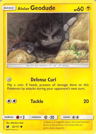 Alolan Geodude 032/111/111 SM  Crimson Invasion - Common