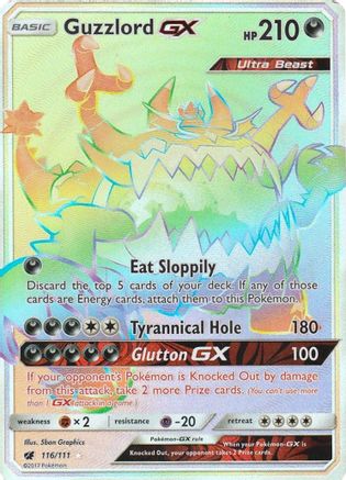 Guzzlord GX (Secret) 116/111 - Holofoil SM  Crimson Invasion - Secret Rare