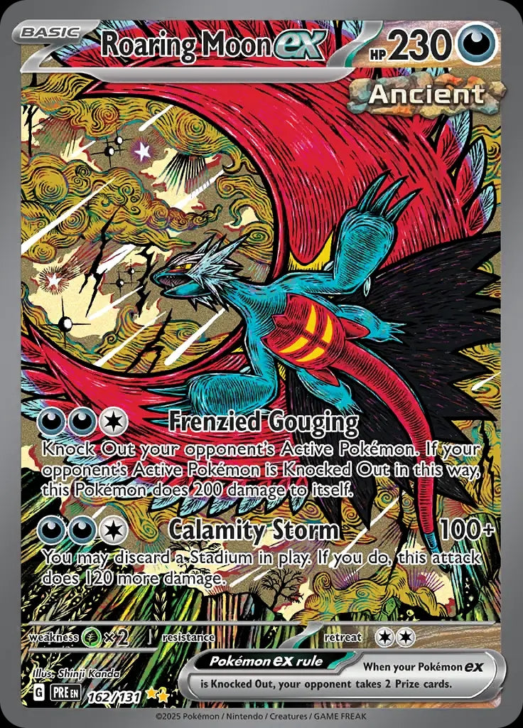 Roaring Moon ex - 162/131 - Prismatic Evolutions - Special Illustration Rare  - NM/M