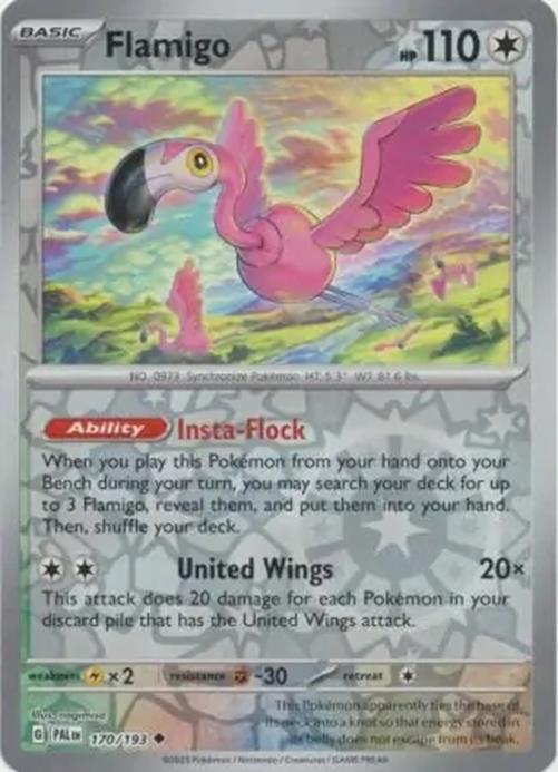 Flamigo - 170/193 - Paldea Evolved - Reverse Holo Uncommon - NM/M