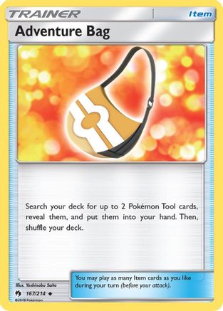 Adventure Bag 167/214/214 - Reverse Holofoil SM  Lost Thunder - Uncommon