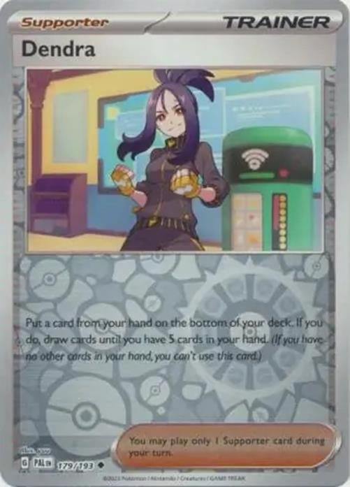 Dendra - 179/193 - Paldea Evolved - Reverse Holo Uncommon - NM/M