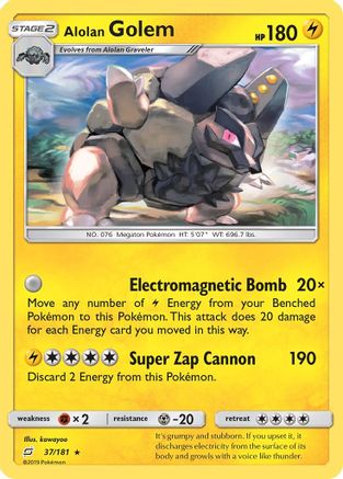 Alolan Golem 037/181/181 SM  Team Up - Rare