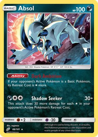 Absol 088/181/181 - Reverse Holofoil SM  Team Up - Holo Rare