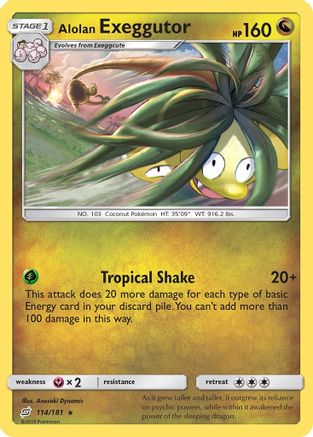 Alolan Exeggutor (114) 114/181 - Reverse Holofoil SM  Team Up - Rare