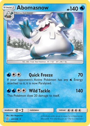 Abomasnow 042/236 SM  Unified Minds - Rare