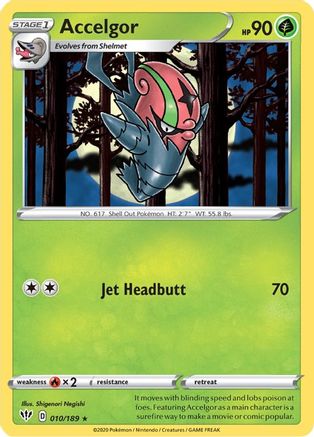 Accelgor - 010/189 - Rare - Darkness Ablaze - Pokemon - NM/M