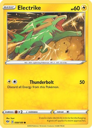 Electrike - 058/189 - Common - Darkness Ablaze - Pokemon - NM/M
