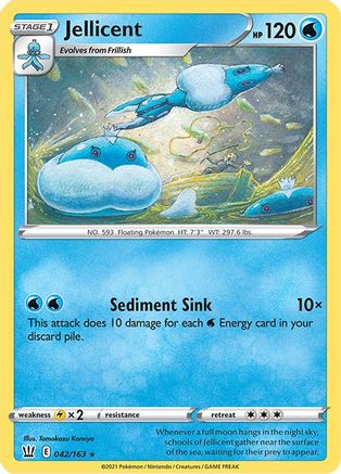 Jellicent - 042/163 - Rare - Battle Styles - Pokemon - NM/M