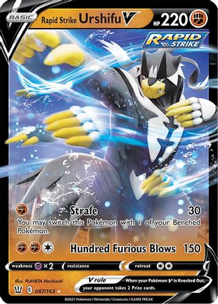Rapid Strike Urshifu V - 087/163 - V - Battle Styles - Pokemon - NM/M