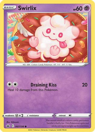 Swirlix - 067/198 - Common - Chilling Reign - Pokemon - NM/M