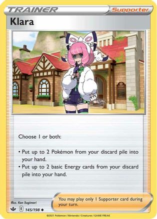 Klara - 145/198 - Uncommon - Chilling Reign - Pokemon - NM/M