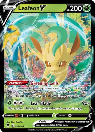 Leafeon V - 007/203 - V - Evolving Skies - Pokemon - NM/M