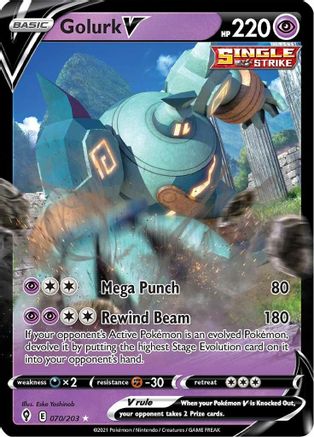 Golurk V - 070/203 - V - Evolving Skies - Pokemon - NM/M