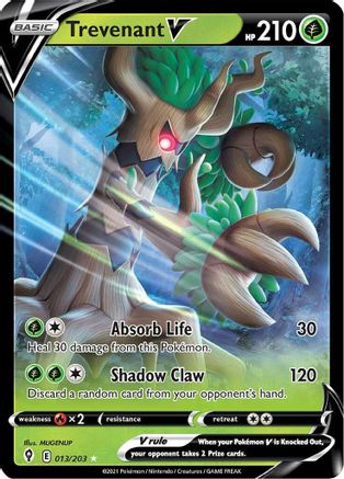Trevenant V - 013/203 - V - Evolving Skies - Pokemon - NM/M