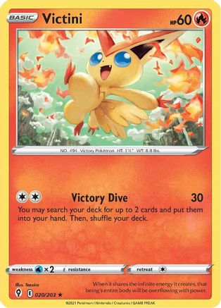 Victini - 020/203 - Holo Rare - Evolving Skies - Pokemon - NM/M