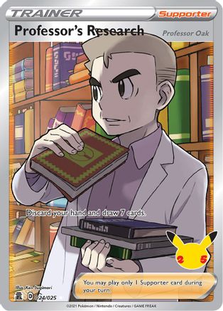Professor's Research (Full Art) 024/025/25 - Holofoil Celebrations - Ultra Rare
