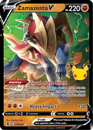 Zamazenta V 018/025/25 - Holofoil Celebrations - Ultra Rare