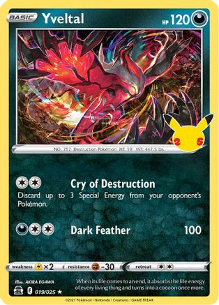 Yveltal 019/025/25 - Holofoil Celebrations - Holo Rare