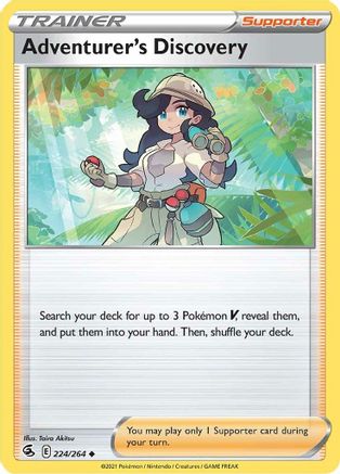 Adventurer's Discovery - 224/264 - Uncommon - Fusion Strike - Pokemon - NM/M