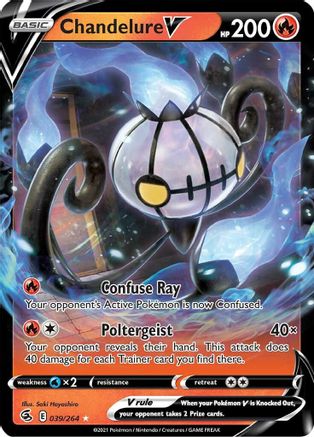 Chandelure V - 039/264 - V - Fusion Strike - Pokemon - NM/M