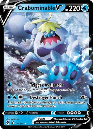 Crabominable V - 076/264 - V - Fusion Strike - Pokemon - NM/M
