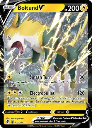 Boltund V - 103/264 - V - Fusion Strike - Pokemon - NM/M