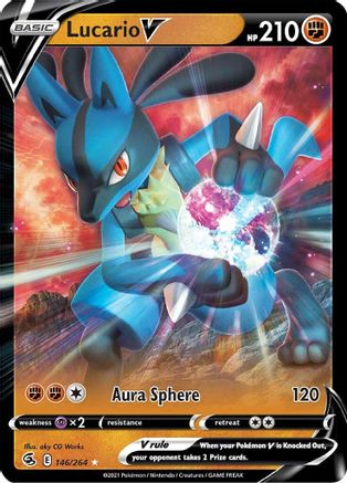 Lucario V - 146/264 - V - Fusion Strike - Pokemon - NM/M