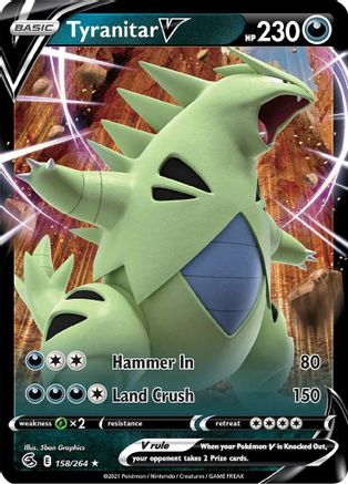 Tyranitar V - 158/264 - V - Fusion Strike - Pokemon - NM/M