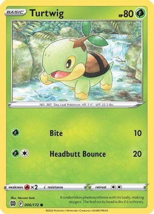 Turtwig - 006/172 - Common - Brilliant Stars - Pokemon - NM/M