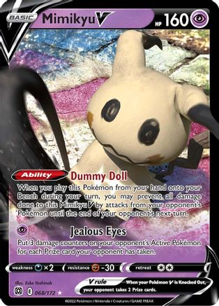 Mimikyu V 068/172/172 - Holofoil SWSH09 Brilliant Stars - Ultra Rare