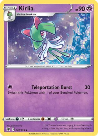 Kirlia - 061/189 - Uncommon - Astral Radiance - Pokemon - NM/M