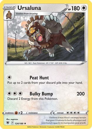 Ursaluna - 124/189 - Reverse Holo Rare - Astral Radiance - Pokemon - NM/M