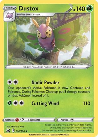 Dustox - 010/196 - Rare - Lost Origin - Pokemon - NM/M