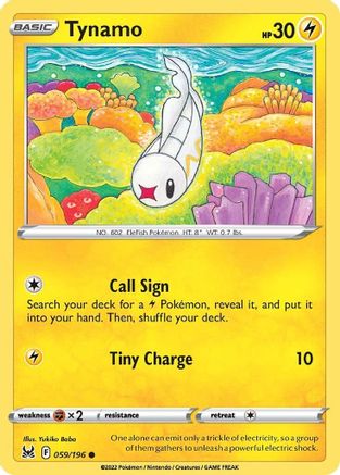 Tynamo - 059/196 - Common - Lost Origin - Pokemon - NM/M