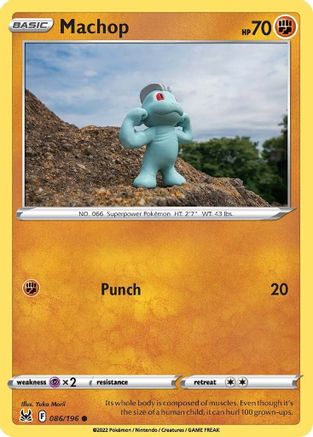 Machop - 086/196 - Common - Lost Origin - Pokemon - NM/M