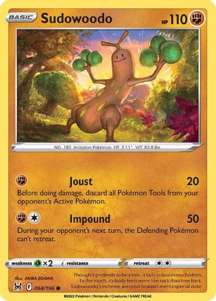 Sudowoodo - 094/196 - Common - Lost Origin - Pokemon - NM/M