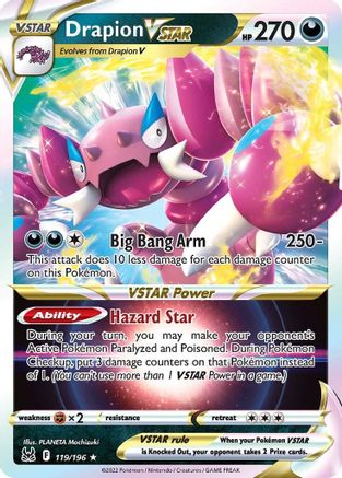 Drapion VSTAR - 119/196 - VSTAR - Lost Origin - Pokemon - NM/M