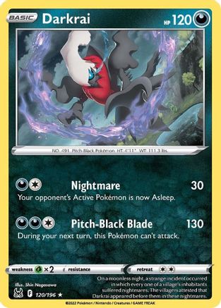 Darkrai - 120/196 - Holo Rare - Lost Origin - Pokemon - NM/M