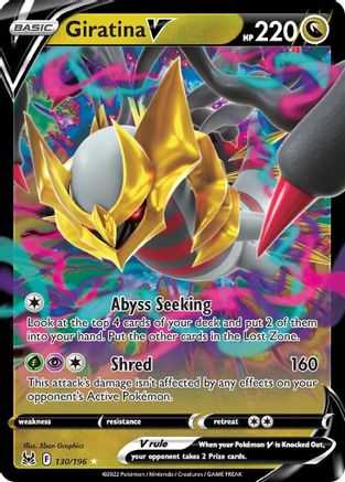 Giratina V - 130/196 - V - Lost Origin - Pokemon - NM/M