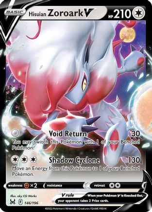 Hisuian Zoroark V - 146/196 - V - Lost Origin - Pokemon - NM/M