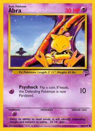 Abra 065/130/130 Base Set 2 - Common