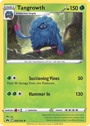 Tangrowth - 005/159 - Rare - Crown Zenith - Pokemon - NM/M