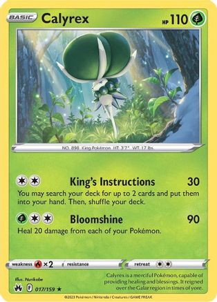 Calyrex - 017/159 - Holo Rare - Crown Zenith - Pokemon - NM/M