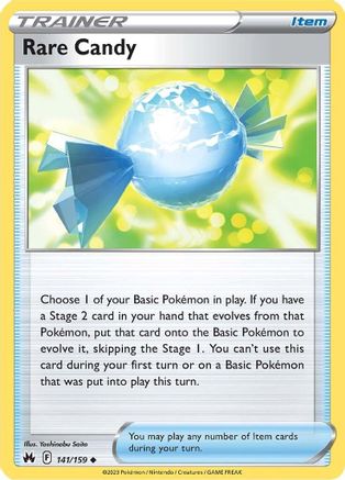 Rare Candy - 141/159 - Uncommon - Crown Zenith - Pokemon - NM/M