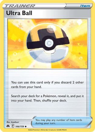 Ultra Ball - 146/159 - Uncommon - Crown Zenith - Pokemon - NM/M