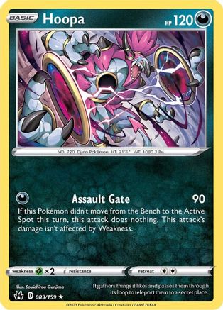 Hoopa - 083/159 - Holo Rare - Crown Zenith - Pokemon - NM/M