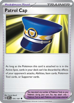 Patrol Cap - 191/197 - Uncommon - Obsidian Flames - Pokemon - NM/M