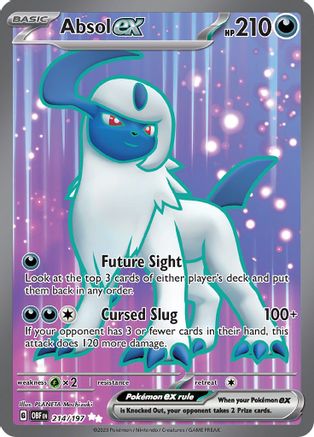 Absol EX - 214/197 - Ultra Rare - Obsidian Flames - Pokemon - NM/M