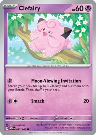 Clefairy - 035/165 - Reverse Holo Common - Scarlet & Violet 151 - Pokemon - NM/M